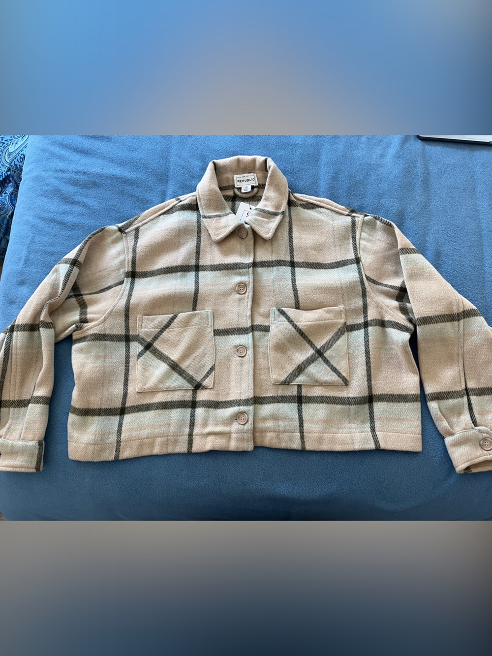 For the republic beige shacket L